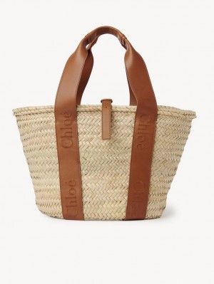 Baskets Chloe Sense Medium Brązowe | CHE-SR13648