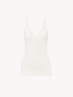 Najfatalniejszy Chloe Klasyczne Tank Białe | CHE-SR13873