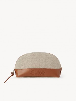 Pouches Chloe Sense Makeup Brązowe | CHE-SR14325