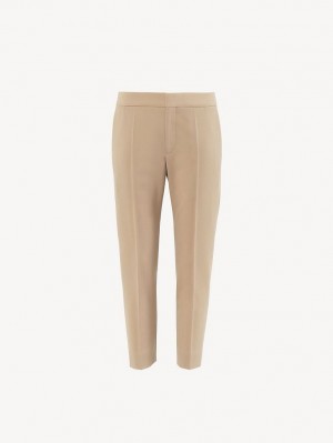 Spodnie Chloe Cropped Brązowe | CHE-SR14000