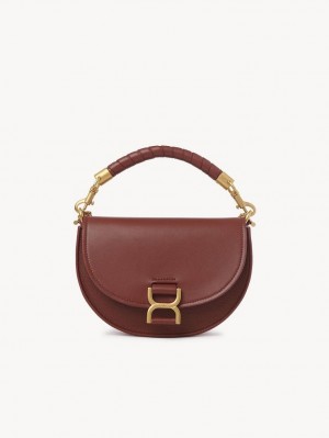 Torba Crossbody Chloe Marcie Chain Flap Brązowe | CHE-SR13461