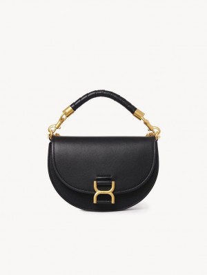 Torba Crossbody Chloe Marcie Chain Flap Czarne | CHE-SR13591