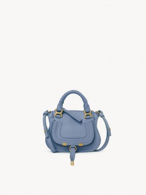 Torba Crossbody Chloe Marcie Mini Double Carry Jasny Niebieskie | CHE-SR13563