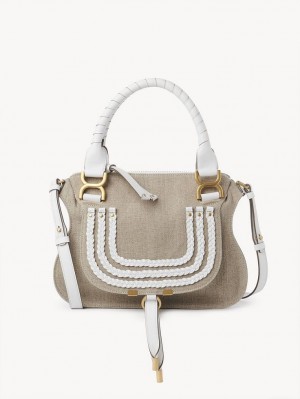 Torba Crossbody Chloe Marcie Small Double Carry Białe | CHE-SR13595