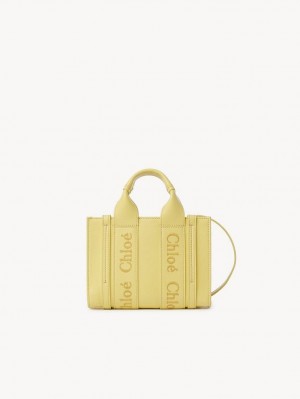 Torba Crossbody Chloe Mini Woody Żółte | CHE-SR13520