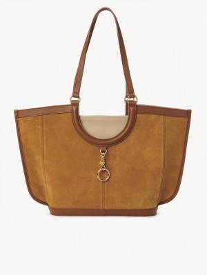 Torby Przez Ramię Chloe Mara Shopper Brązowe | CHE-SR14592