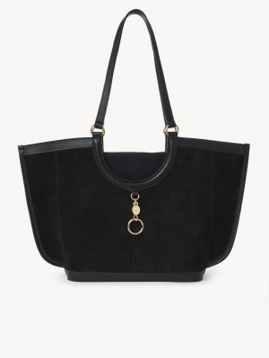 Torby Przez Ramię Chloe Mara Shopper Czarne | CHE-SR14593