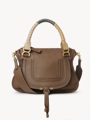 Torby Przez Ramię Chloe Marcie Double Carry Brązowe | CHE-SR13439