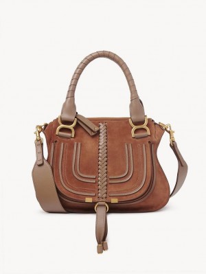 Torby Przez Ramię Chloe Marcie Small Double Carry Brązowe | CHE-SR13440