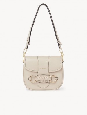 Torby Przez Ramię Chloe Saddie Satchel Beżowe | CHE-SR14668