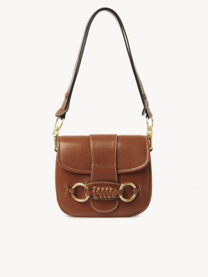 Torby Przez Ramię Chloe Saddie Satchel Brązowe | CHE-SR14667