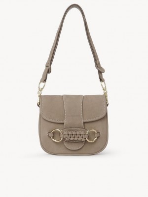 Torby Przez Ramię Chloe Saddie Satchel Szare | CHE-SR14666