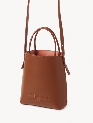 Torby Przez Ramię Chloe Sense Micro Brązowe | CHE-SR13406