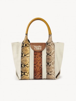 Torby Tote Chloe Laetizia Small Brązowe | CHE-SR14700