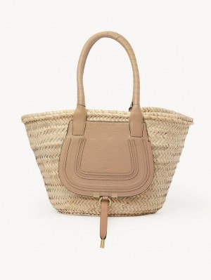 Torby Tote Chloe Medium Marcie Basket Głęboka Brązowe | CHE-SR13292