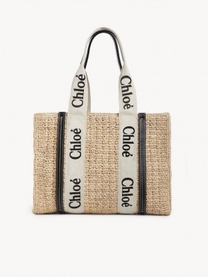 Torby Tote Chloe Medium Woody Brązowe | CHE-SR13368