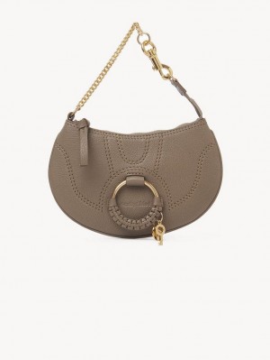 Torebki Małe Chloe Hana Clutch Szare | CHE-SR14769