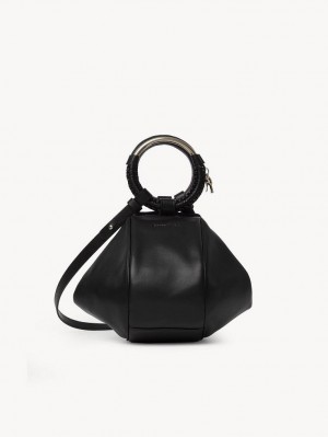 Torebki Małe Chloe Hana Wristlet Czarne | CHE-SR14771