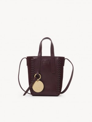 Torebki Małe Chloe Tilda Tote Bordowe | CHE-SR14750