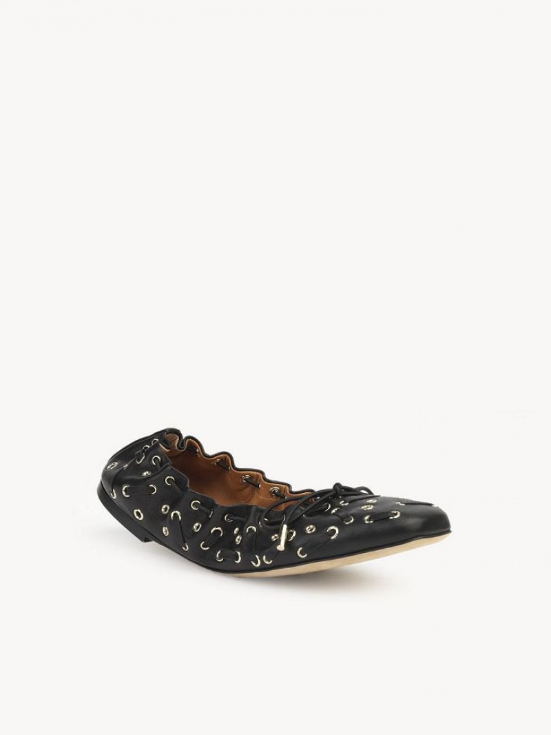 Ballet Flat Chloe Oracia Czarne | CHE-SR14267