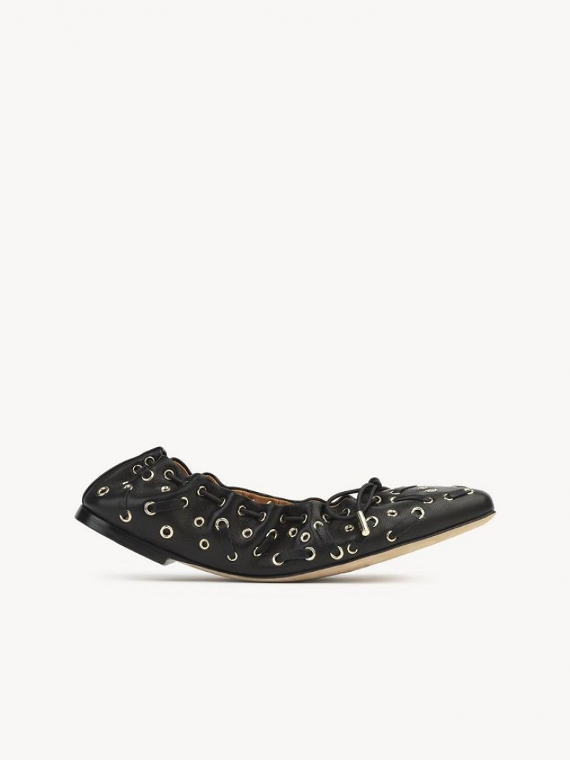 Ballet Flat Chloe Oracia Czarne | CHE-SR14267