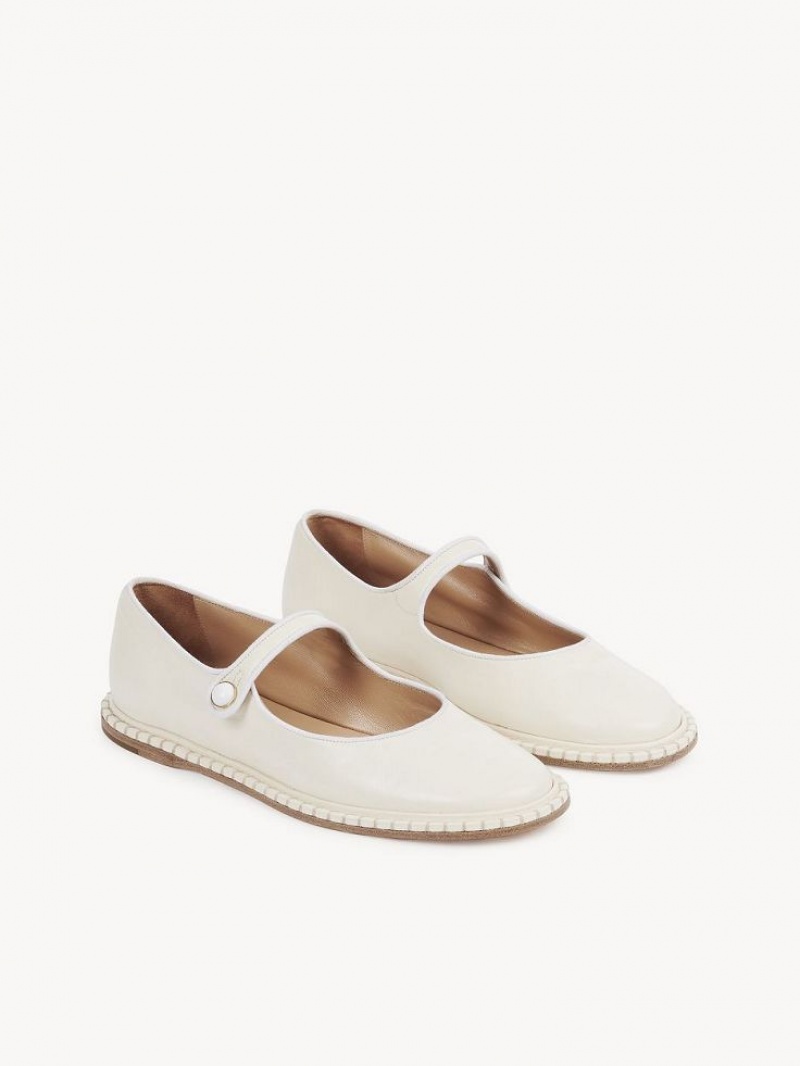 Ballet Flat Chloe Rubie Białe | CHE-SR14259