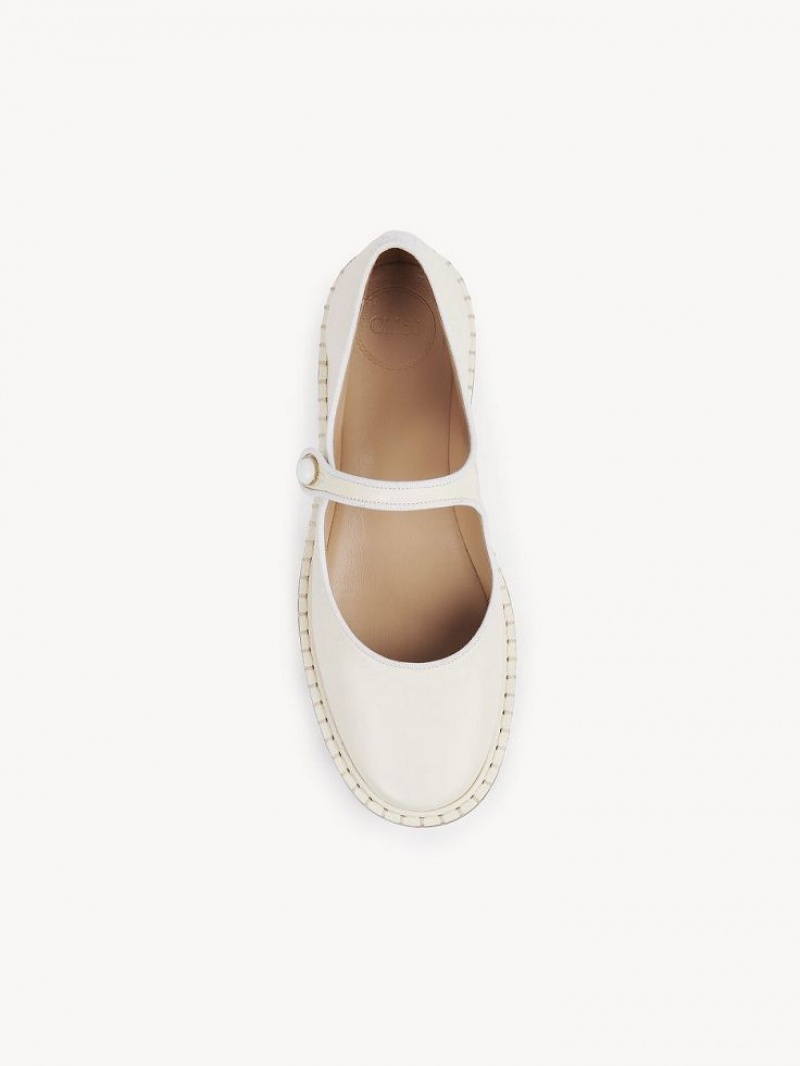 Ballet Flat Chloe Rubie Białe | CHE-SR14259