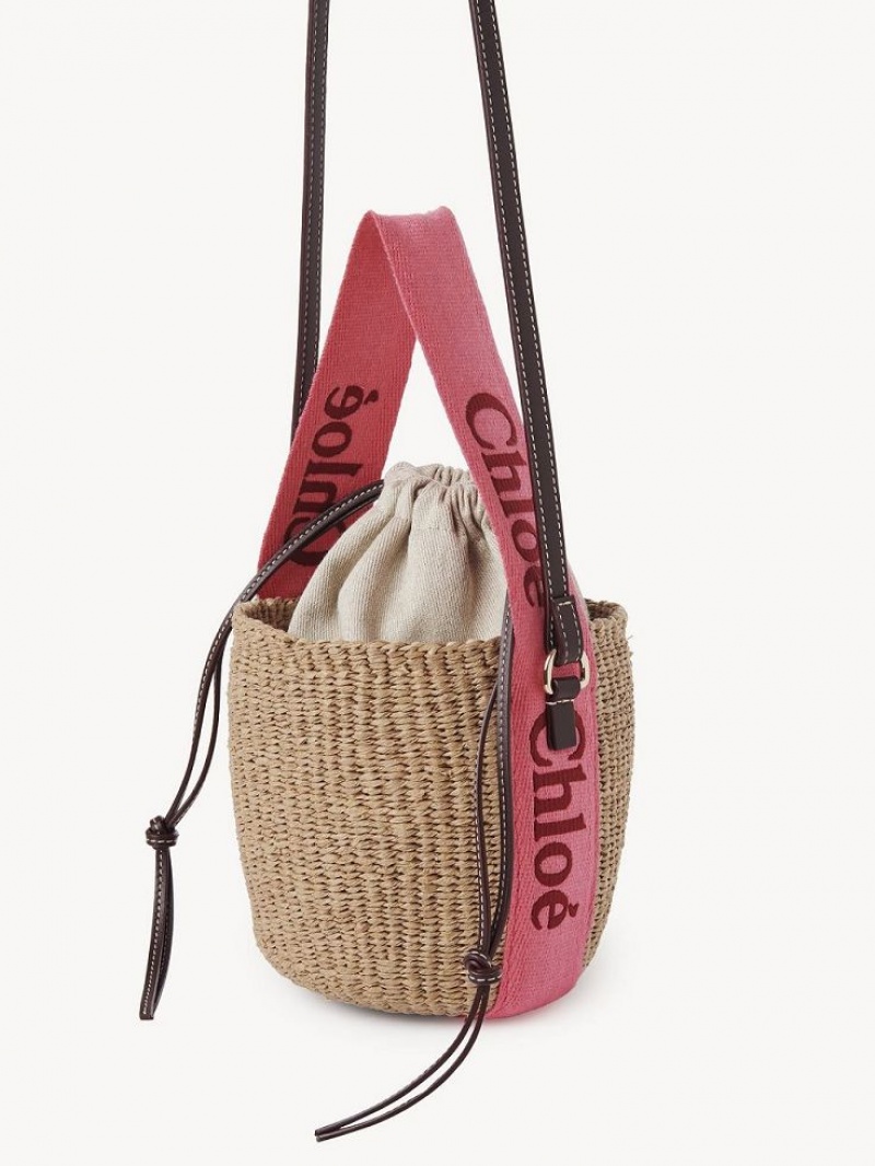 Baskets Chloe Small Woody Różowe Czerwone | CHE-SR13652