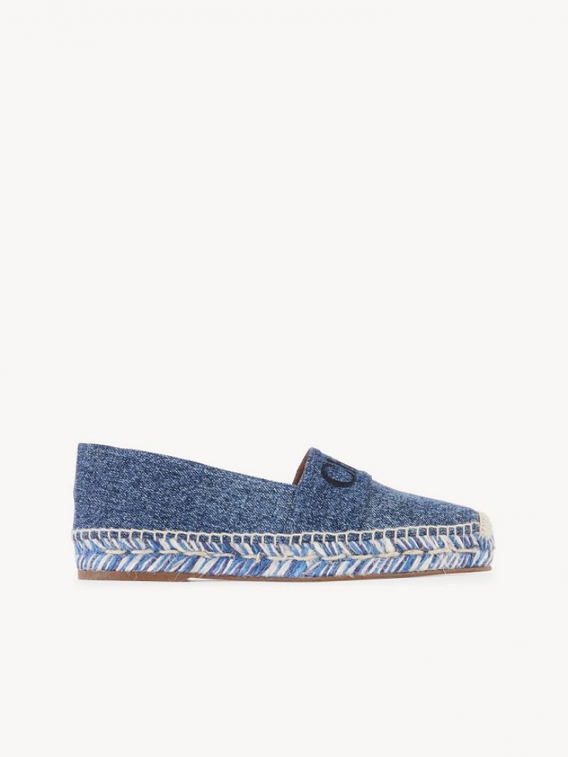 Espadryle Chloe Piia Płaskie Niebieskie | CHE-SR14153