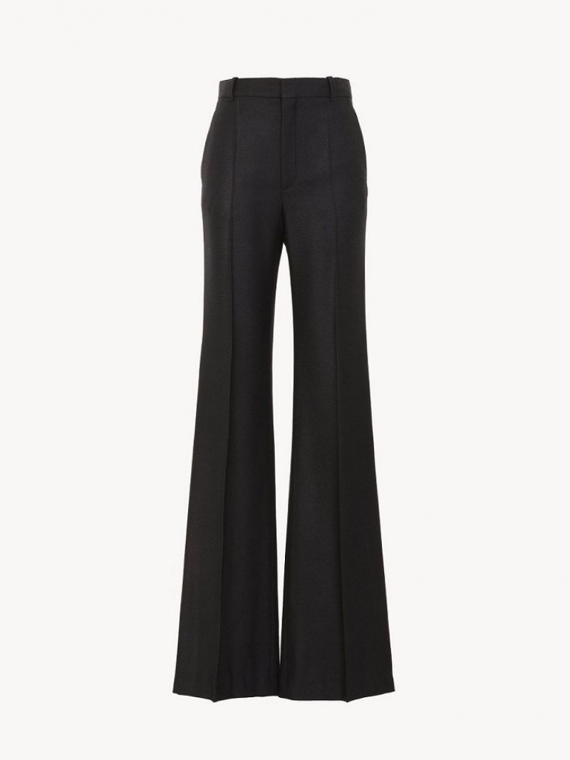 Garnitur Chloe Low-waist Flare Czarne | CHE-SR14040