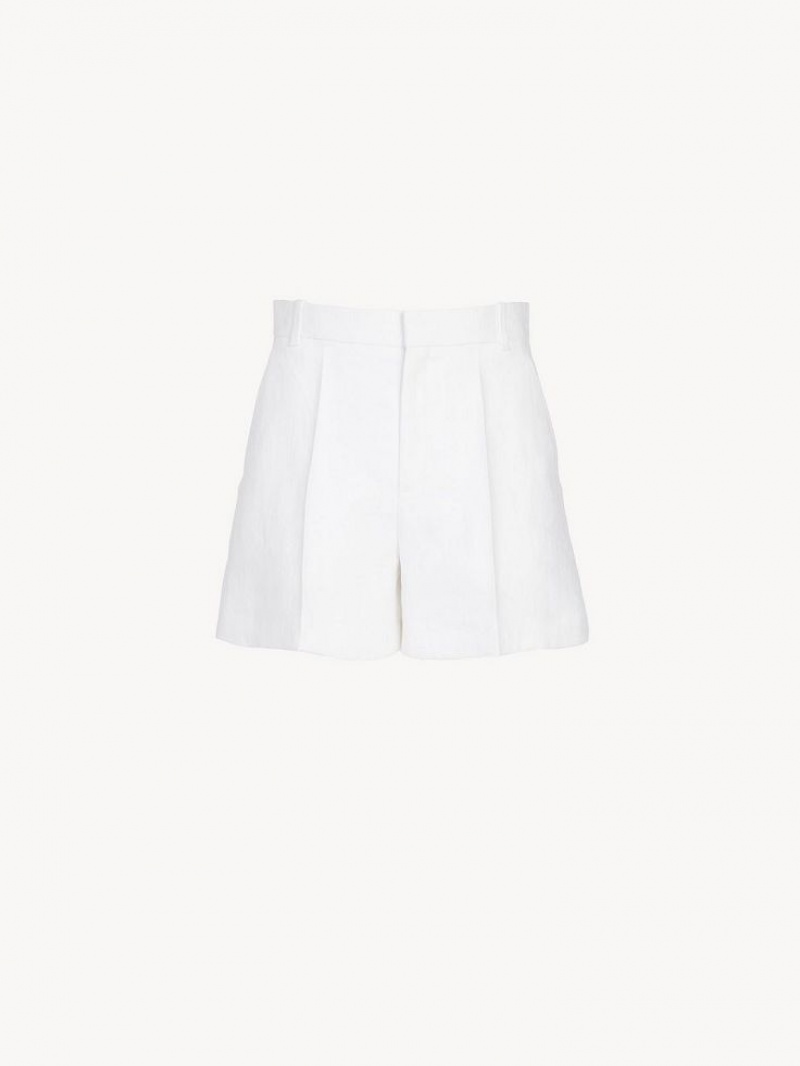 Garnitur Chloe Tailored Shorts Białe | CHE-SR14053