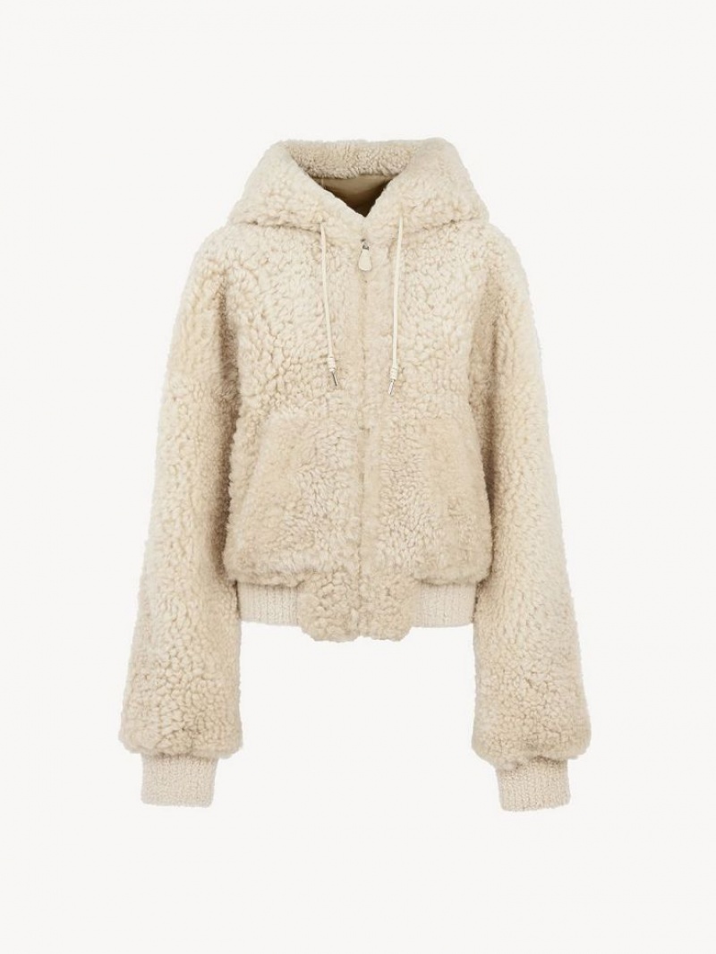 Kurtki Chloe Sized Blouson Beżowe | CHE-SR13819