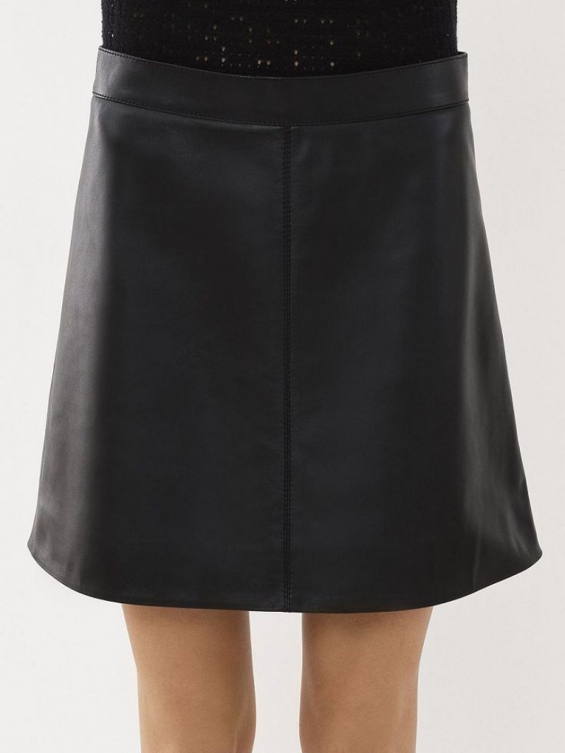 Leather Chloe Mini Skirt Czarne | CHE-SR14112