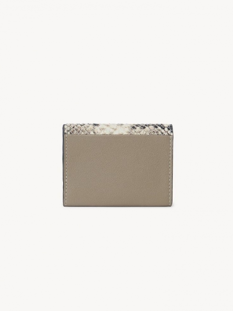 Małe Portfele Chloe Layers Medium Tri-fold Szare | CHE-SR14898