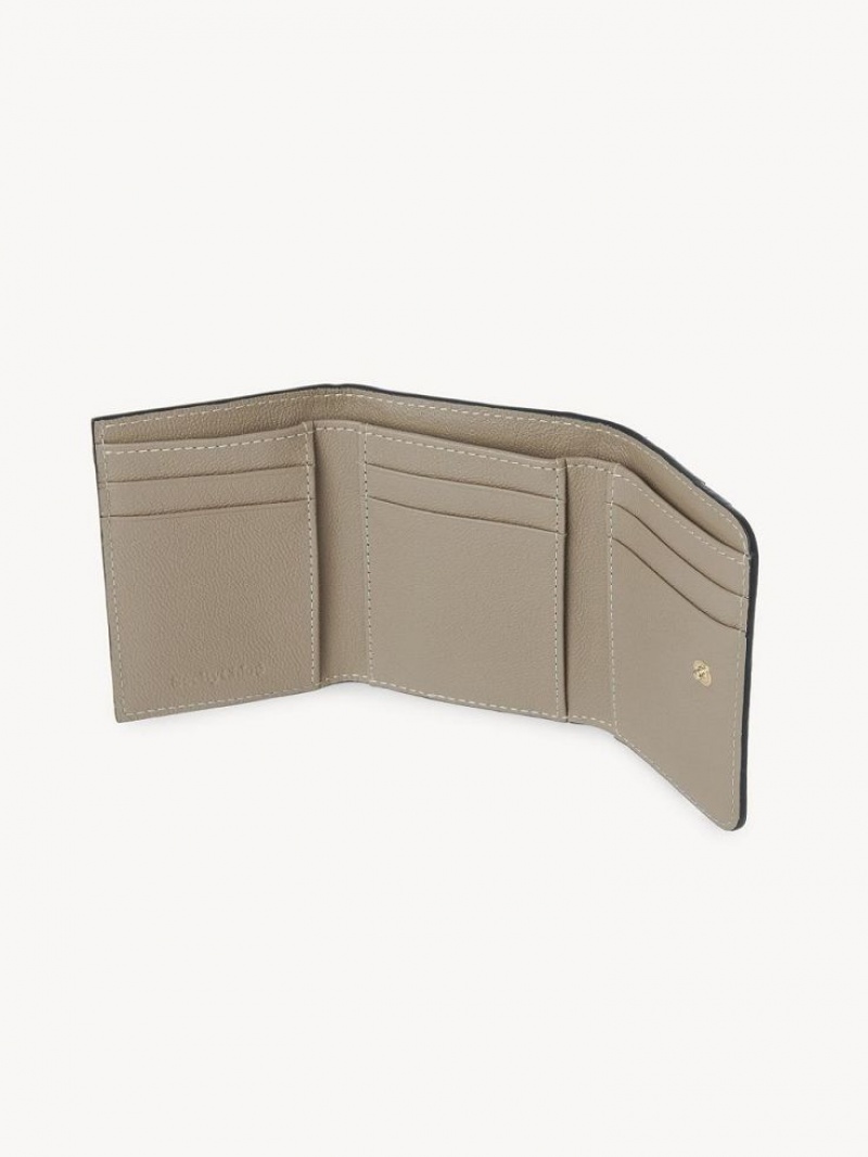 Małe Portfele Chloe Layers Medium Tri-fold Szare | CHE-SR14898