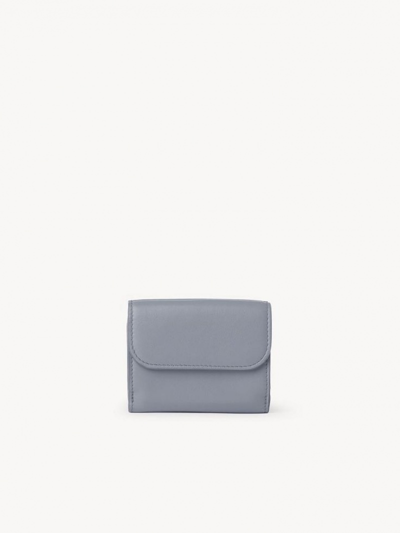 Małe Portfele Chloe Sense Mini Tri-fold Niebieskie | CHE-SR14275