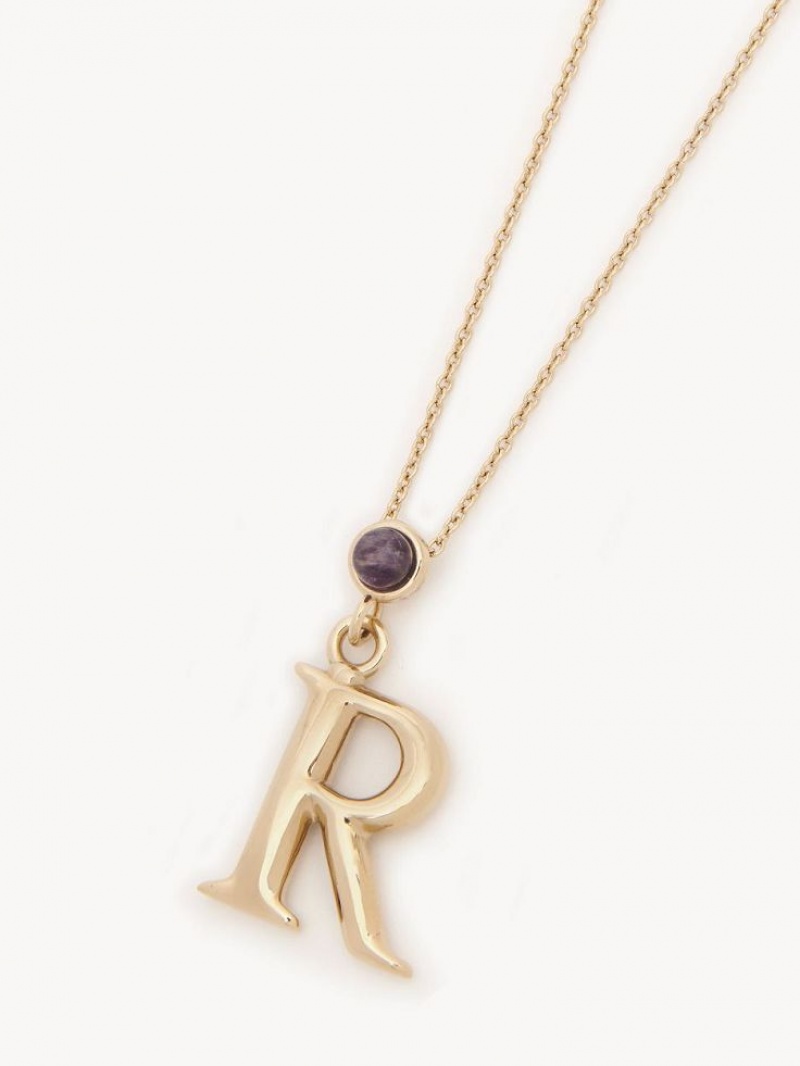 Naszyjniki Chloe Alphabet With Pendant Złote | CHE-SR14338