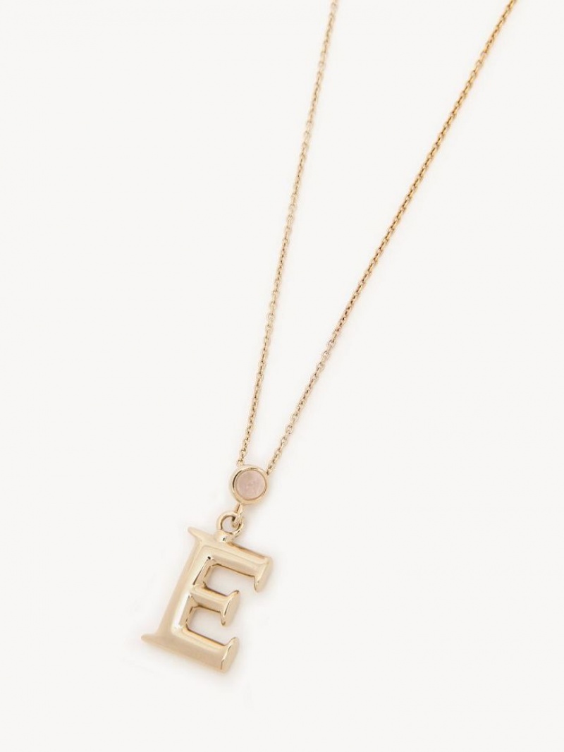 Naszyjniki Chloe Alphabet With Pendant Złote | CHE-SR14351