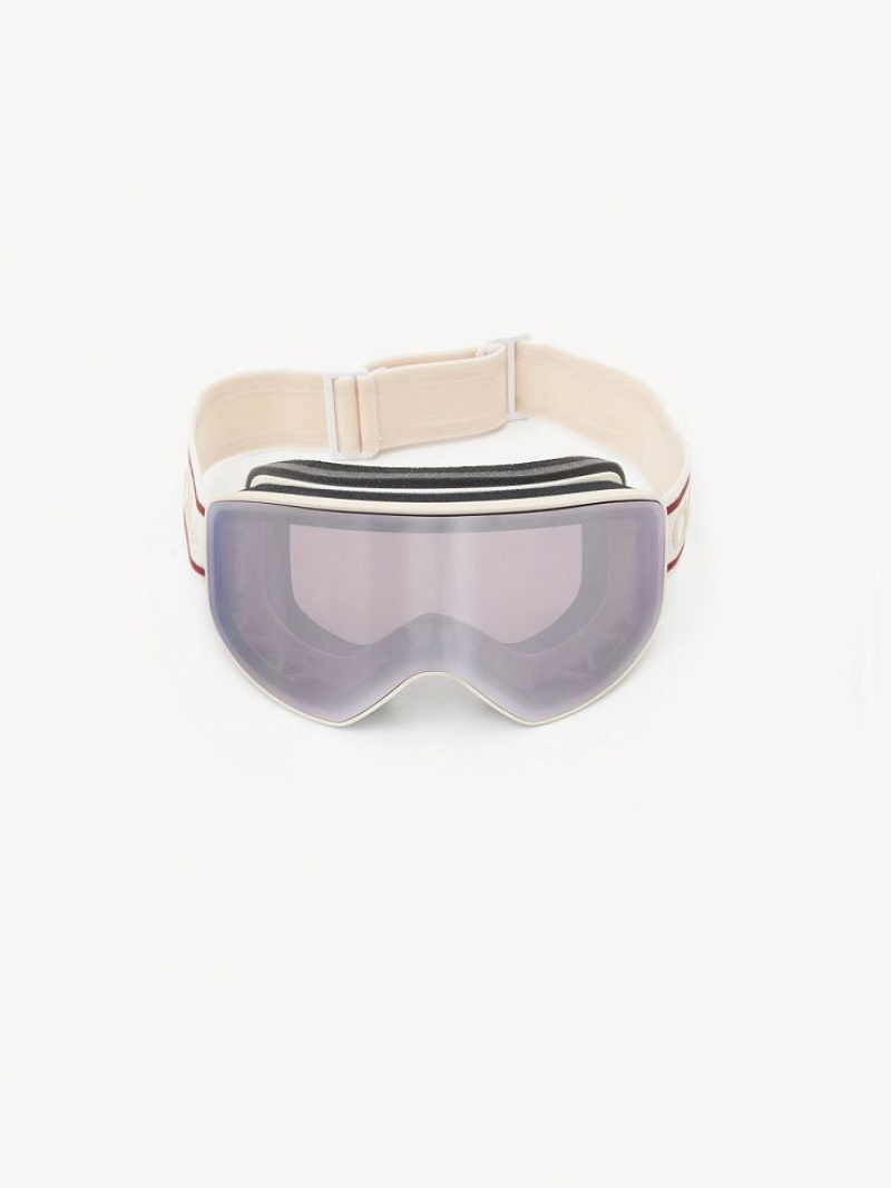 Okulary Przeciwsłoneczne Chloe Cassidy Ski Goggle Białe | CHE-SR14533