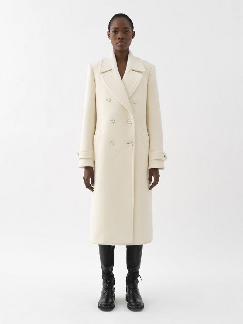 Płaszcze Chloe Overcoat Białe | CHE-SR13780