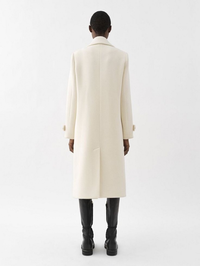 Płaszcze Chloe Overcoat Białe | CHE-SR13780