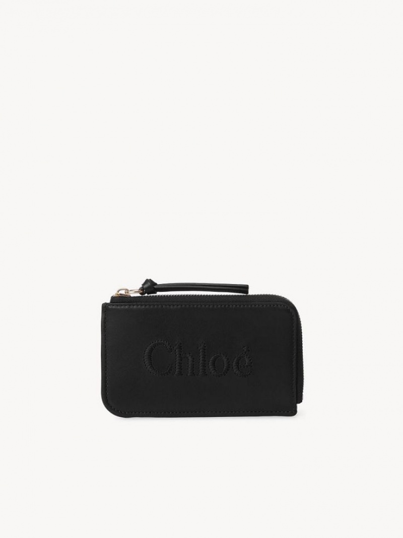 Portmonetki Chloe Sense Small Purse Czarne | CHE-SR14319