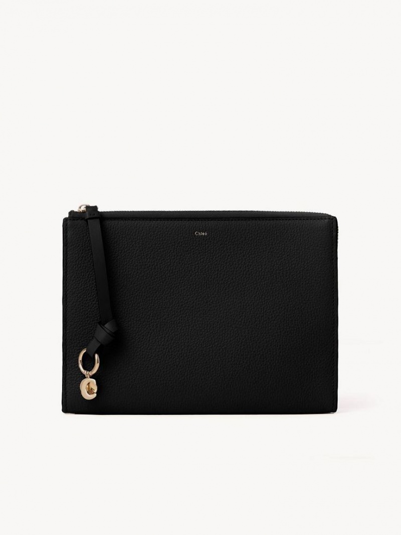 Pouches Chloe Alphabet Czarne | CHE-SR14324