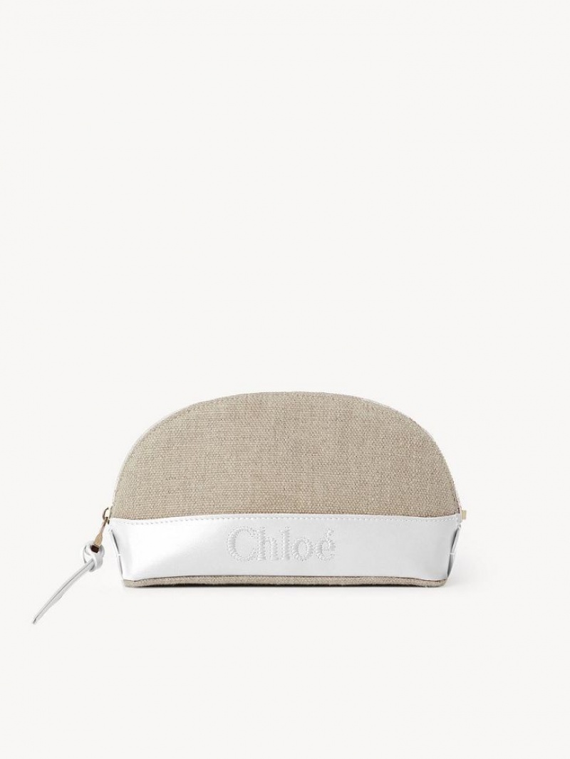 Pouches Chloe Sense Makeup Białe | CHE-SR14326