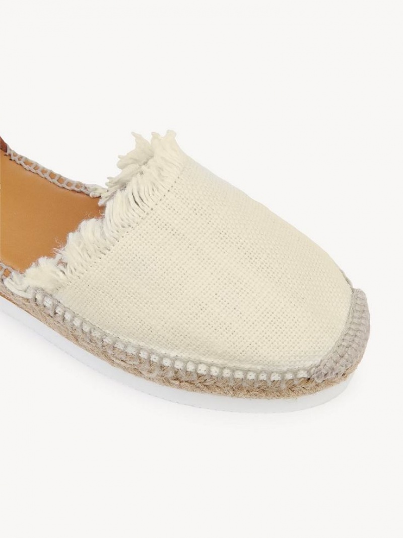 Sandały Chloe Glyn Espadryle Białe | CHE-SR14820