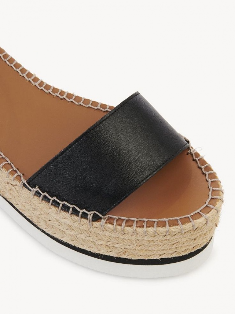 Sandały Chloe Glyn Espadryle Czarne | CHE-SR14836