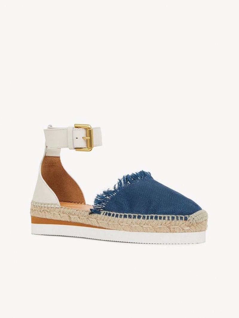 Sandały Chloe Glyn Espadryle Jasny Niebieskie | CHE-SR14819