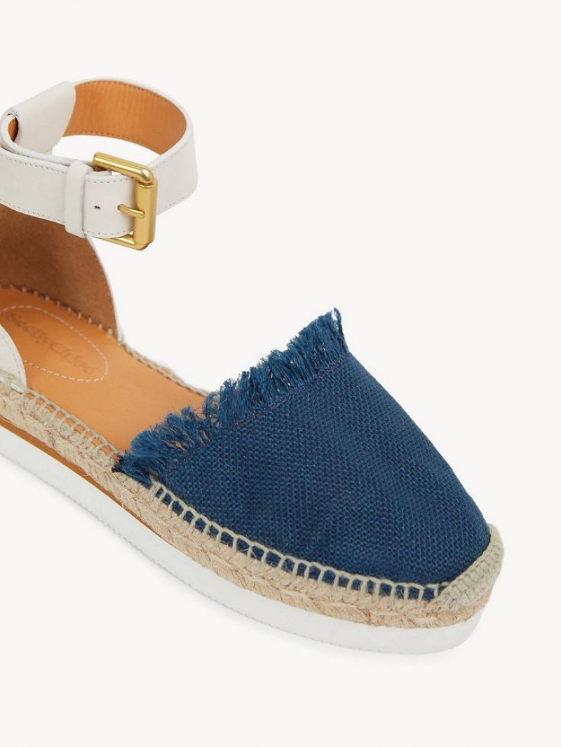 Sandały Chloe Glyn Espadryle Jasny Niebieskie | CHE-SR14819