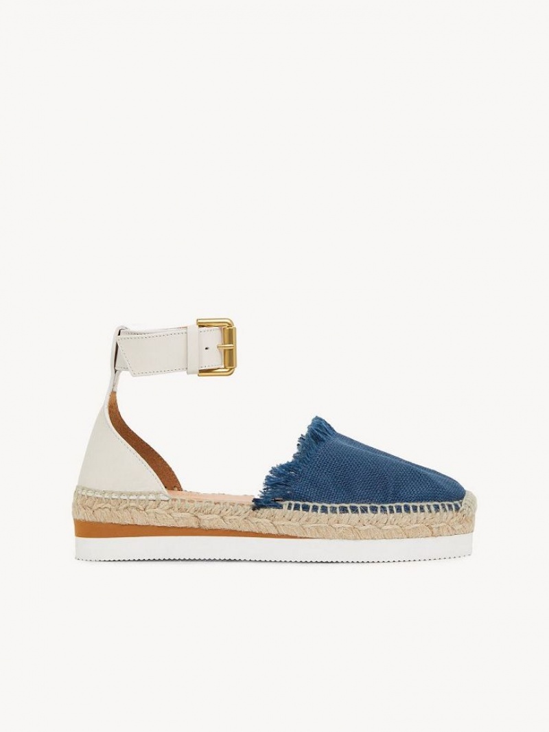 Sandały Chloe Glyn Espadryle Jasny Niebieskie | CHE-SR14819