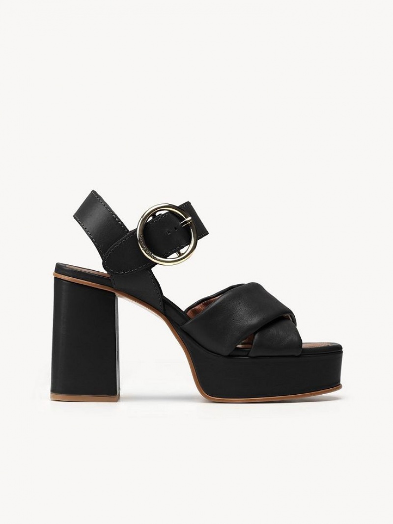 Sandały Chloe Lyna High-heel Czarne | CHE-SR14812